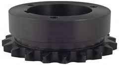 Bushed Roller Chain Sprocket: 18 Teeth, 3/4" Pitch, 1-3/4" Bore Dia