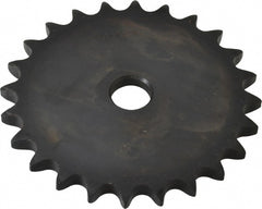 Plate Roller Chain Sprocket: 24 Teeth, 1/2" Pitch, 5/8" Bore Dia