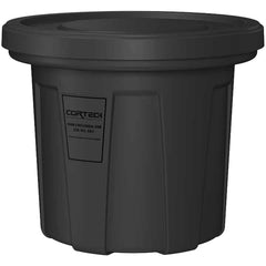 Trash Cans & Recycling Containers; Product Type: Trash Can; Type: Cortech Cobra Trash Can; Container Capacity: 20 Gallons; Container Shape: Round; Lid Type: No Lid; Container Material: Polyethylene; Color: Black; Material: Plastic