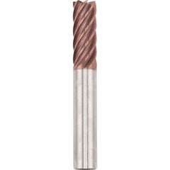 Corner Radius End Mill: 5/8" Dia, 2-1/2" LOC, 0.0600" Radius, 7 Flute, Solid Carbide