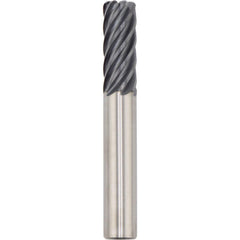 Corner Radius End Mill: 5/8" Dia, 2-1/2" LOC, 0.0600" Radius, 7 Flute, Solid Carbide