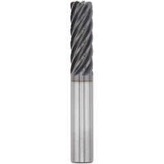 Corner Radius End Mill: 1/2" Dia, 2" LOC, 0.0600" Radius, 7 Flute, Solid Carbide