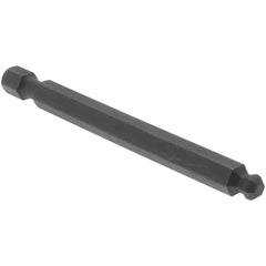 Power Screwdriver Bit: Ball End Hex Bit, 9/64" Hex