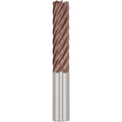 Corner Radius End Mill: 20.00 mm Dia, 80.00 mm LOC, 2.00 mm Radius, 7 Flute, Solid Carbide