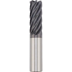 Corner Radius End Mill: 1" Dia, 3" LOC, 0.1200" Radius, 7 Flute, Solid Carbide