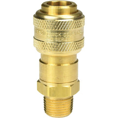 Pneumatic Hose Fittings & Couplings; Fitting Type: Air Hose; Type: Coupler; Coupling Type: Coupler; Interchange Type: Industrial; Thread Type: NPTF; Coupler Size: 0.5; Material: Brass; Thread Standard: Female NPT