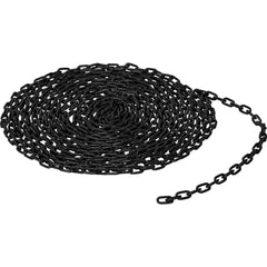 Barrier Rope & Chain; Type: Safety Chain; Snap End Material: None; Hook Fitting Material: None; Color: Black; Link Type: Straight Link; Rope/ Chain Material: Steel