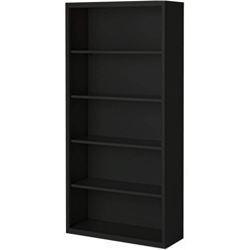 Bookcases; Overall Height: 72; Overall Width: 36; Overall Depth: 13; Material: Steel; Color: Black; Shelf Weight Capacity: 160