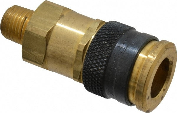 Pneumatic Hose Coupling: 1/4-18" Thread, 3/8" Body Dia, Industrial Interchange