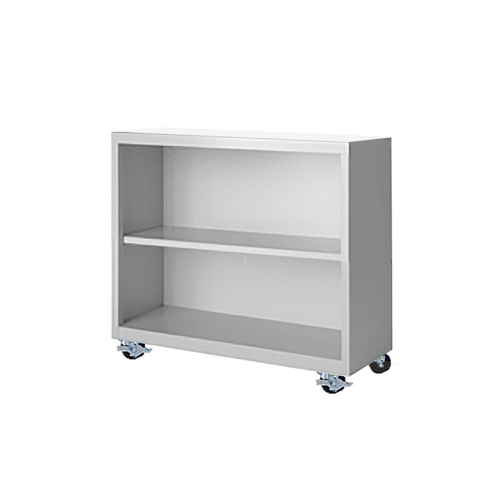 Bookcases; Overall Height: 33; Overall Width: 36; Overall Depth: 13; Material: Steel; Color: Hunter Green; Shelf Weight Capacity: 160