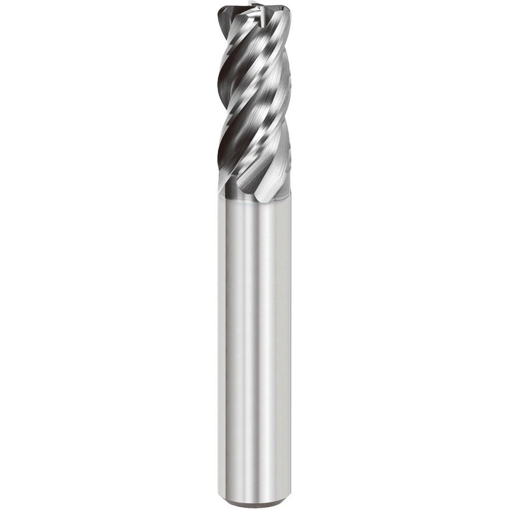 Corner Radius End Mill: 12 mm Dia, 26.00 mm LOC, 1.50 mm Radius, 4 Flute, Solid Carbide