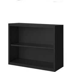 Bookcases; Overall Height: 30; Overall Width: 36; Overall Depth: 13; Material: Steel; Color: Black; Shelf Weight Capacity: 160