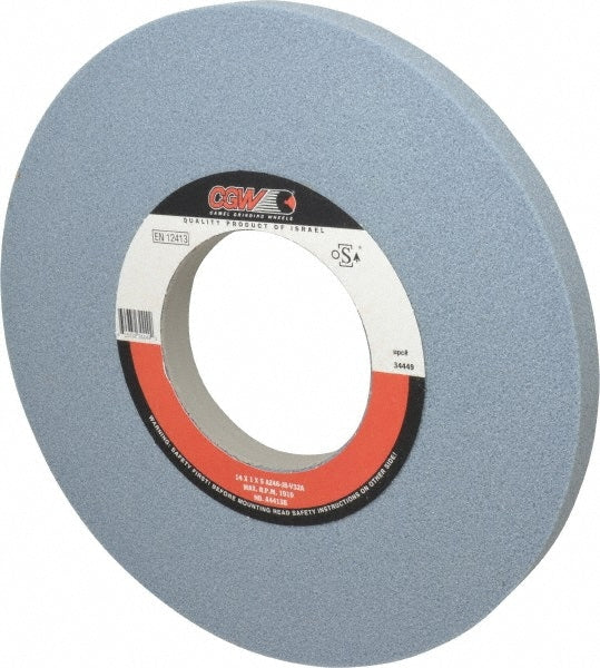 Surface Grinding Wheel: 14" Dia, 1" Thick, 5" Arbor, 46 Grit