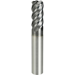 Corner Radius End Mill: 25 mm Dia, 54.00 mm LOC, 1.00 mm Radius, 5 Flute, Solid Carbide