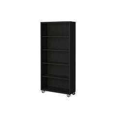 Bookcases; Overall Height: 75; Overall Width: 36; Overall Depth: 18; Material: Steel; Color: Black; Shelf Weight Capacity: 160