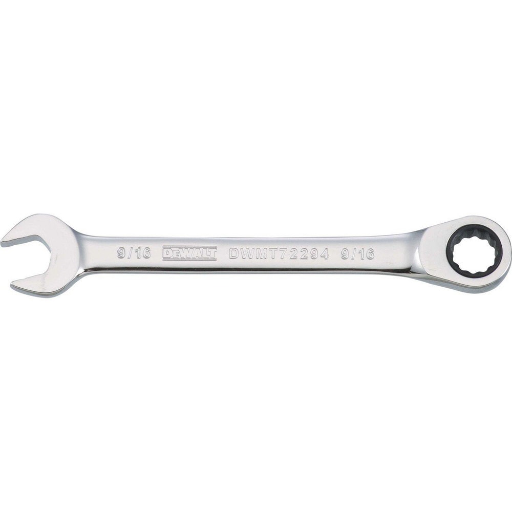 Combination Wrench: 9/16" Head Size, 15 deg Offset