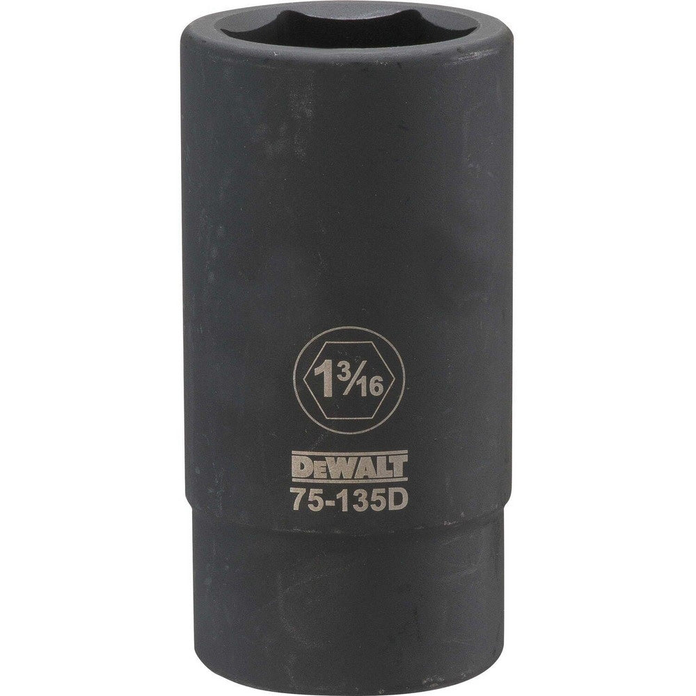 Impact Socket: 3/4" Drive, 1-3/16" Socket, Hex Drive