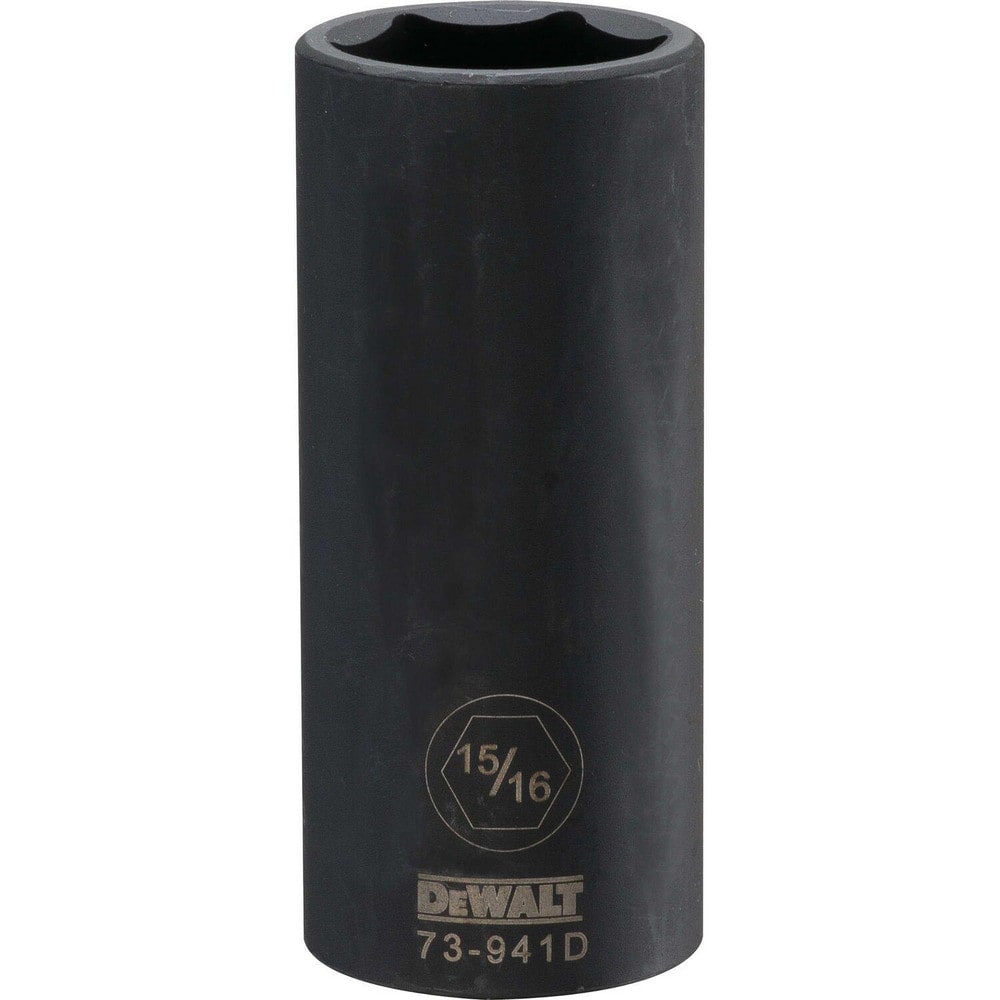 Impact Socket: 1/2" Drive, 15/16" Socket, Hex Drive