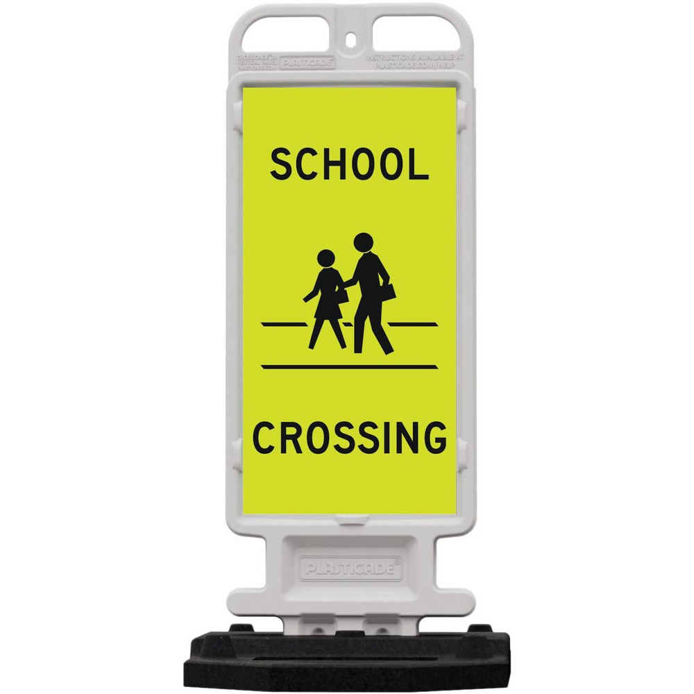 Pedestrian Crossing Sign:  A-Frame, STOP, " STOP FOR PEDESTRIANS"