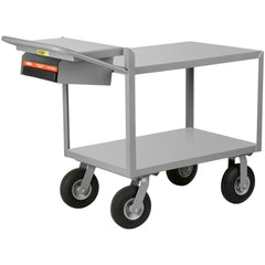 Instrument Utility Cart: 64" Long, 24" Wide, Steel, 1200 lb Capacity, Gray