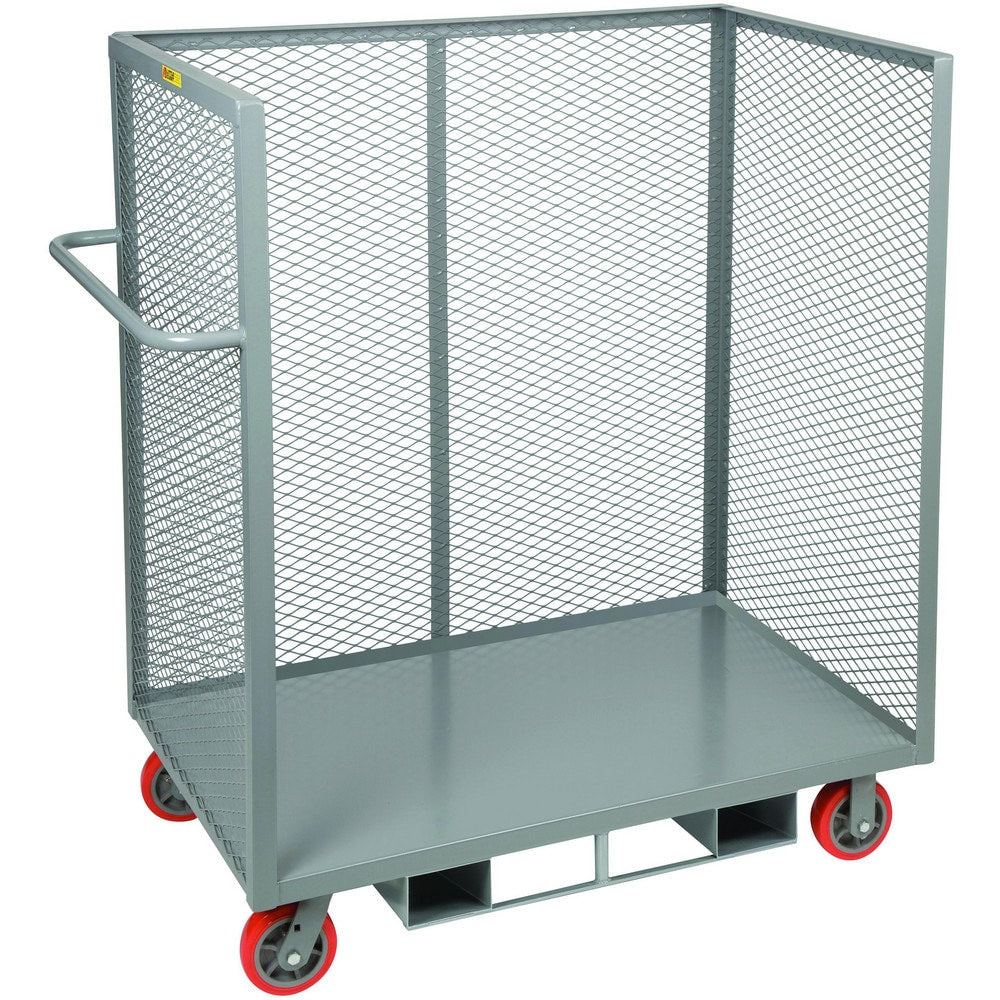 Forkliftable Order Picking Utility Cart: 53-1/2" Long, 30" Wide, Steel, 3600 lb Capacity, Gray