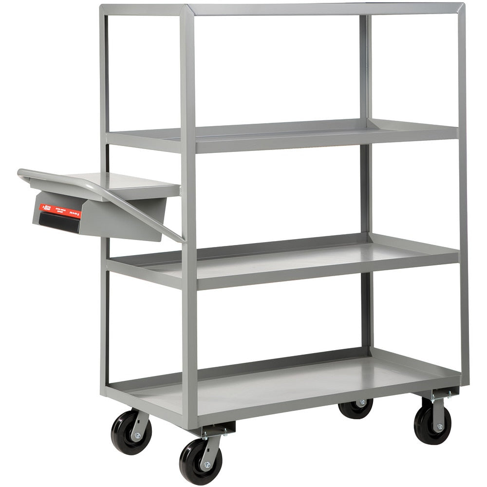 Order Picking Utility Cart: 64" Long, 24" Wide, Steel, 3600 lb Capacity, Gray