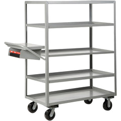 Order Picking Utility Cart: 76" Long, 30" Wide, Steel, 3600 lb Capacity, Gray