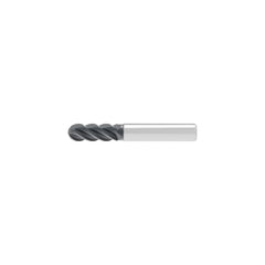 Ball End Mill: 4.00 mm Dia, 11.00 mm LOC, 3 Flute, Solid Carbide