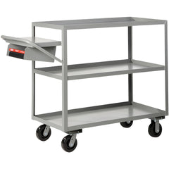 Order Picking Utility Cart: 64" Long, 30" Wide, Steel, 3600 lb Capacity, Gray