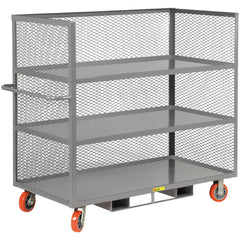 Forkliftable Order Picking Utility Cart: 53-1/2" Long, 24" Wide, Steel, 3600 lb Capacity, Gray