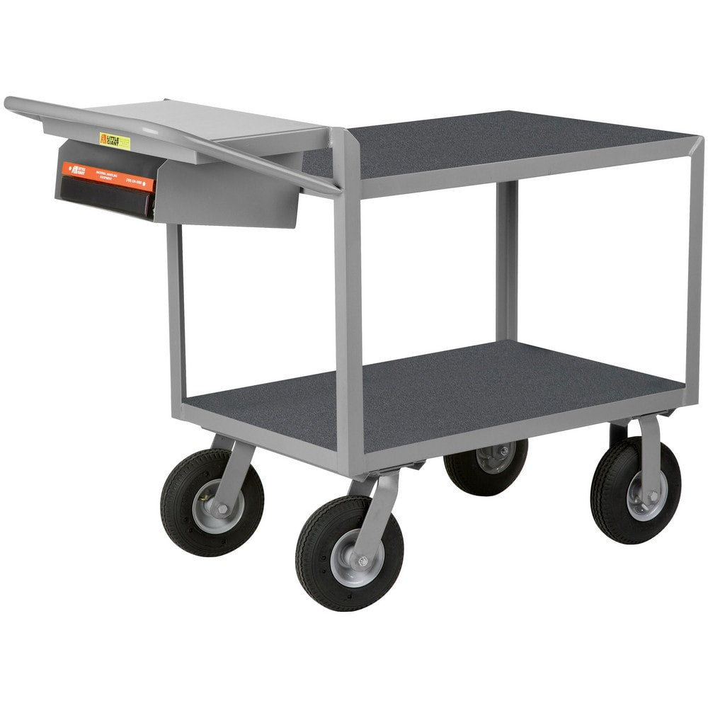 Instrument Utility Cart: 64" Long, 24" Wide, Steel, 1200 lb Capacity, Gray