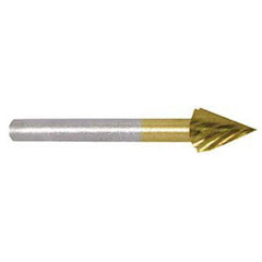 Abrasive Bur: 1/4" Cut Dia, Cone with Point End, Single Cut