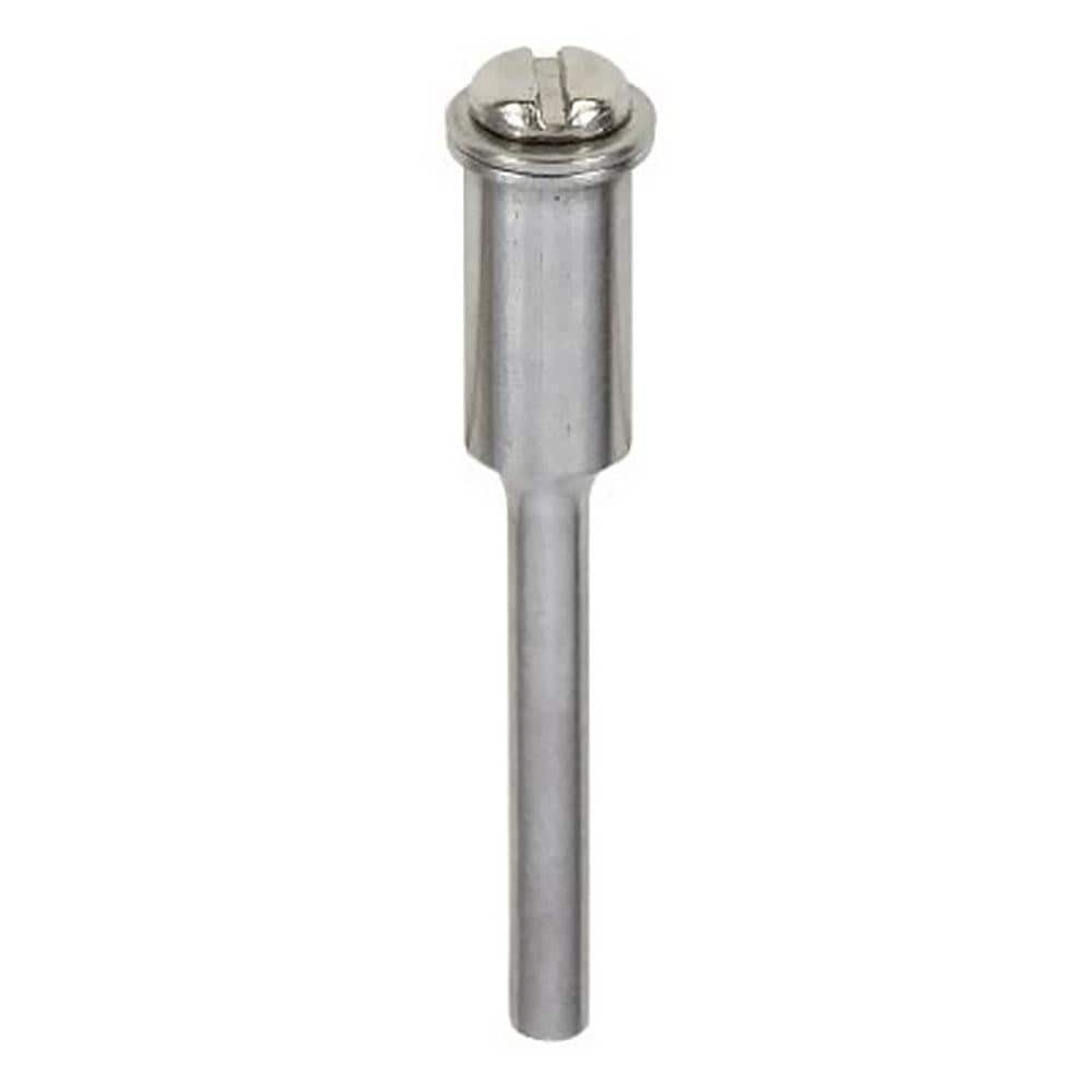 Rotary Tool Mandrels; Material: Stainless Steel; Includes: Screw, (2) Washers; Arbor Hole Size: 1/8