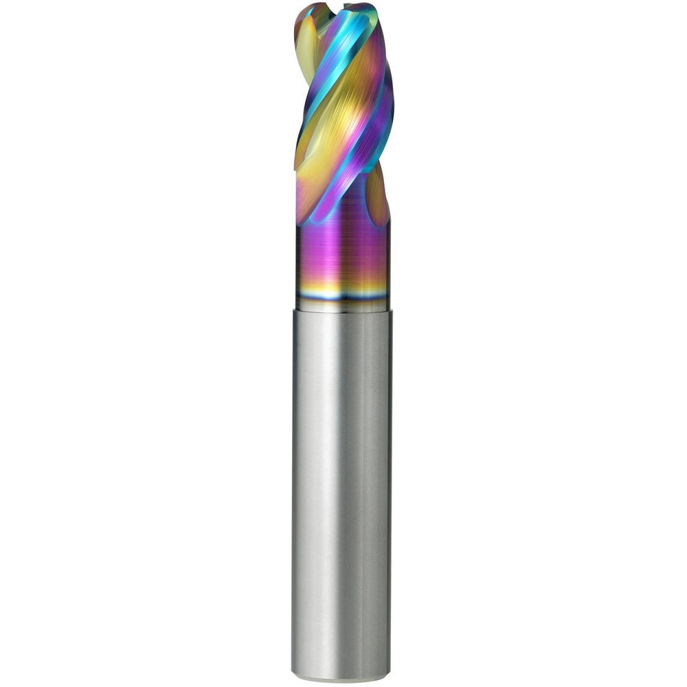 Corner Radius End Mill: 25 mm Dia, 37.50 mm LOC, 5.00 mm Radius, 3 Flute, Solid Carbide