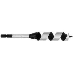 Auger & Utility Drill Bits; Shank Diameter: 0.6299; Shank Type: Hex; Tool Material: Carbon Steel; Coating: Bright/Uncoated; Twist Length: 4 in