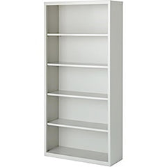 Bookcases; Overall Height: 72; Overall Width: 36; Overall Depth: 18; Material: Steel; Color: White; Shelf Weight Capacity: 160