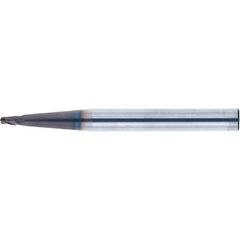 Tapered End Mill: 5 deg Angle per Side, 3.00 mm Small Dia, 4.00 mm LOC, 4 Flute, Ball End