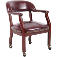 Captain's Guest Chair with Caster: 31" High, 24" Wide, 26" Deep