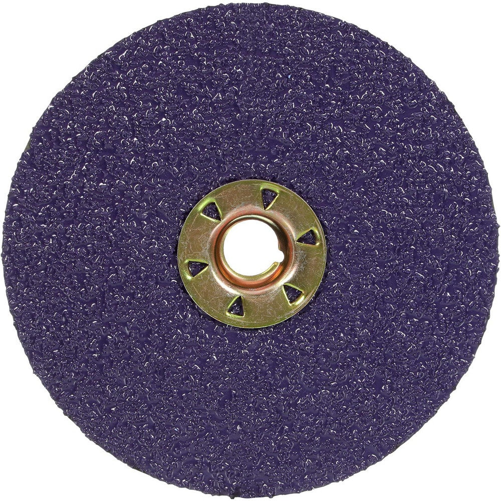 Fiber Disc:  4-1/2" Disc Dia, Quick Change TN, 36 Grit, Premium Ceramic Alumina