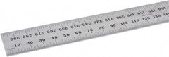 Steel Rule: 300 mm OAL, Metric Graduation, Rigid, 25.4 mm OAW