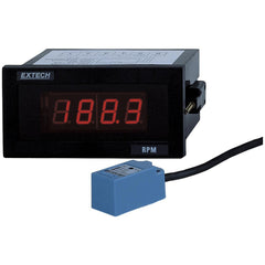 Tachometers; Tachometer Type: Panel Mount Tachometer; Accuracy: 0.1; Display Type: LED; Minimum Measurement: 5 RPM; Maximum Measurement: 99990 RPM; Minimum Resolution: 0.1 RPM; Maximum Resolution: 10 RPM; Minimum Target Distance: 0.1 in, 0.4 in