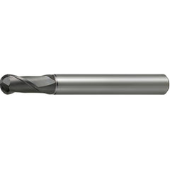 Ball End Mill: 3.00 mm Dia, 3.00 mm LOC, 2 Flute, Solid Carbide