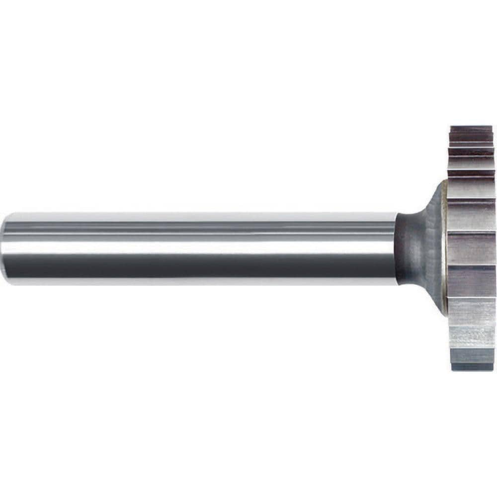 Woodruff Keyseat Cutter: 2-1/2" Cut Dia, 1/4" Cut Width, 3/4" Shank Dia, Straight Tooth