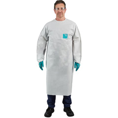 Disposable & Chemical-Resistant Apron:  Size  3X-Large,  81" Length,  0.1600 mil Thick,  White