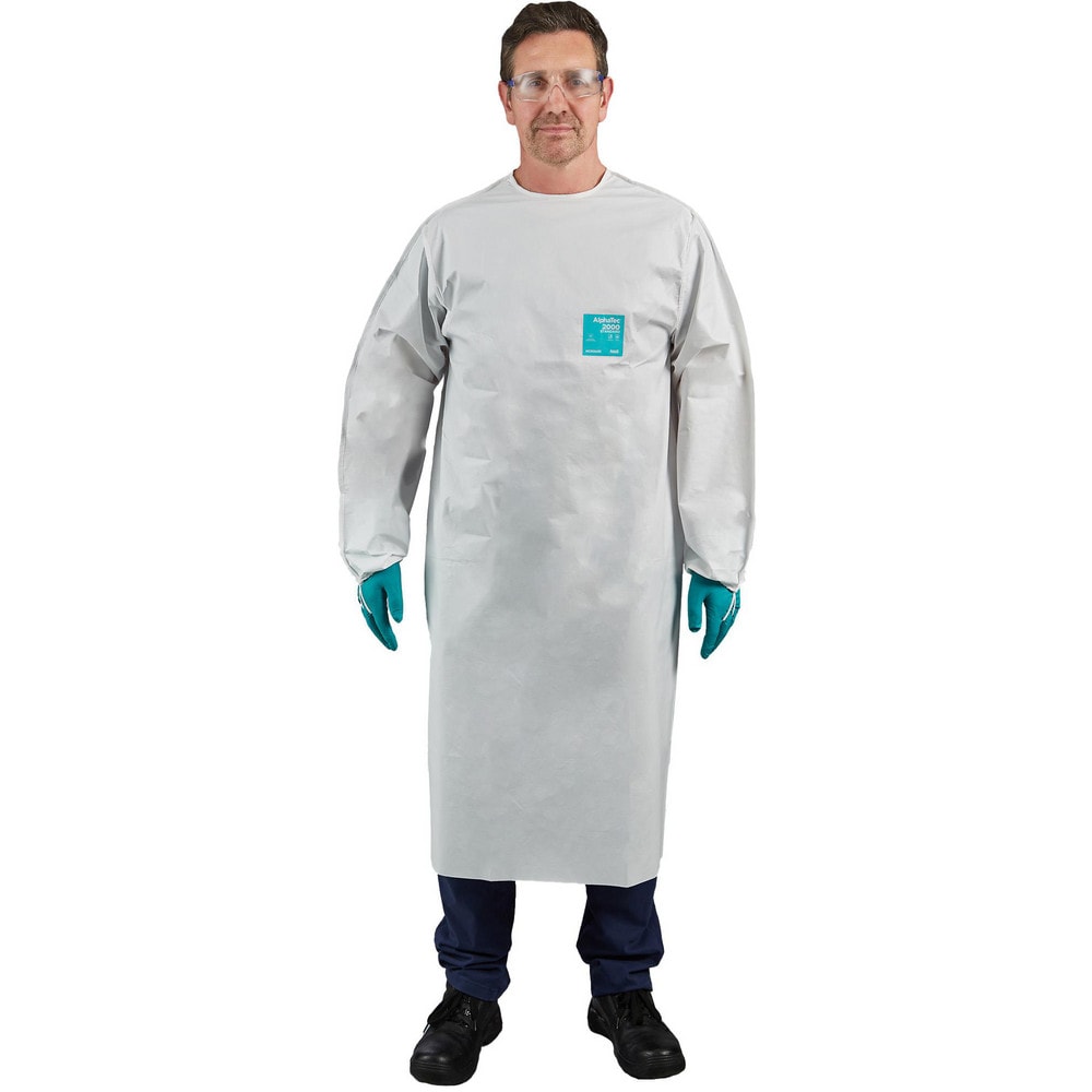 Disposable & Chemical-Resistant Apron:  Size  Small,  67" Length,  0.1600 mil Thick,  White