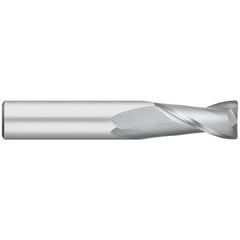 Corner Radius End Mill: 3/16" Dia, 3/8" LOC, 0.0300" Radius, 2 Flute, Solid Carbide