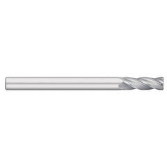 Corner Radius End Mill: 1" Dia, 4" LOC, 0.0300" Radius, 4 Flute, Solid Carbide