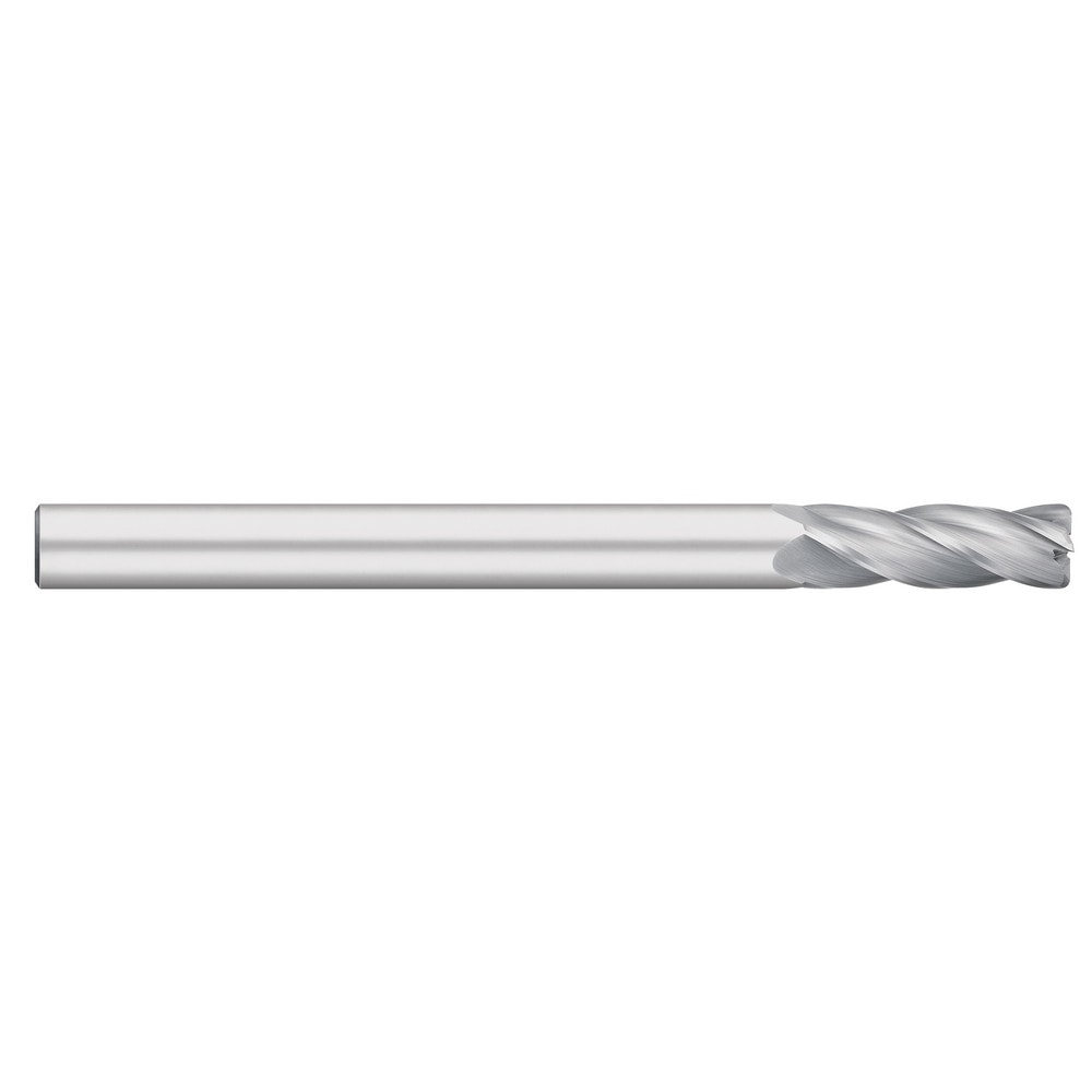 Corner Radius End Mill: 1/4" Dia, 1-1/2" LOC, 0.0600" Radius, 4 Flute, Solid Carbide