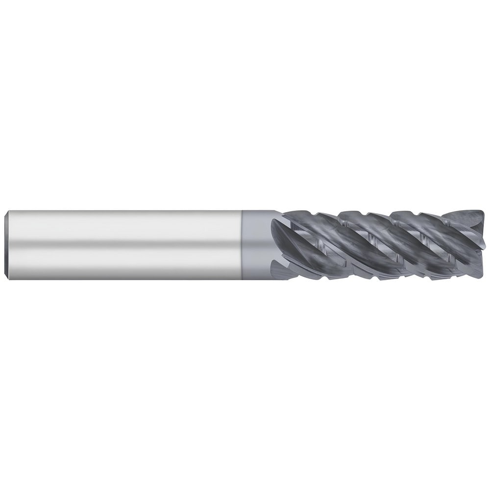 Corner Radius End Mill: 1" Dia, 3" LOC, 0.0300" Radius, 5 Flute, Solid Carbide