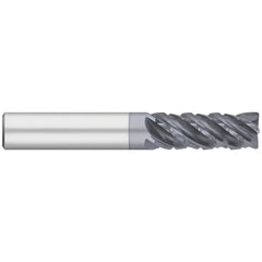 Corner Radius End Mill: 1" Dia, 3" LOC, 0.0600" Radius, 5 Flute, Solid Carbide